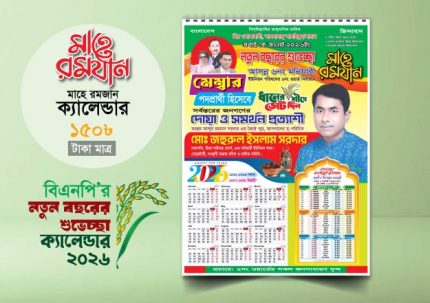 Bnp_Happy_New_Year_2026 Calendar বিএনপি নতুন বছরের শুভেচ্ছা ক্যালেন্ডার ২০২৬