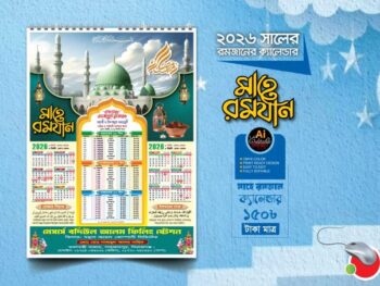 Ramadan Calendar Design 2026 / রমজান ক্যালেন্ডার ডিজাইন 2026