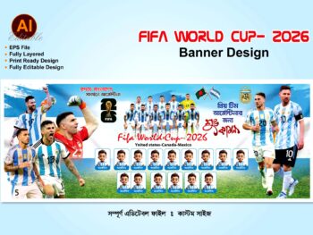 আর্জেন্টিনা ব্যানার ডিজাইন/Argentina Banner Design 2026
