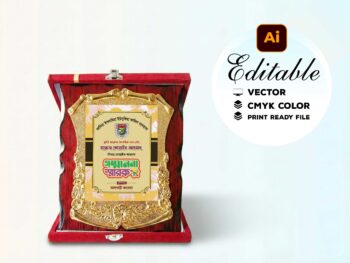 প্রিমিয়াম সম্মাননা স্মারক ক্রেস্ট ডিজাইন | Premium Crest Design